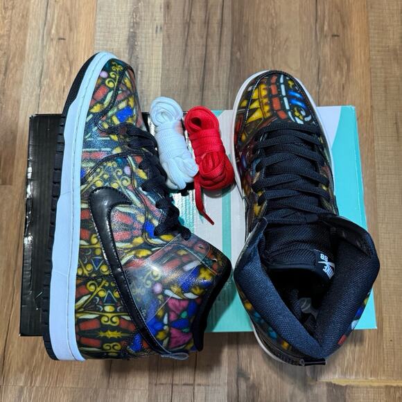 2015 Nike SB Dunk High Premium Concepts Stained Glass 313171-606 Size 10 main image 7
